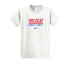 *OPTIONAL* Dance & Drill Wildcat Cotton Tee (White) - Men's Cut