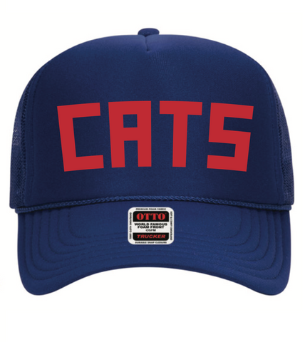 Block CATS Trucker Hat (Royal Blue)