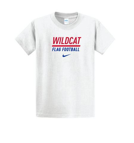 *OPTIONAL* Wildcat Flag Football S/S Cotton Tee (White)