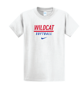 *OPTIONAL* Wildcat Softball Cotton Tee (White) - Men's Cut