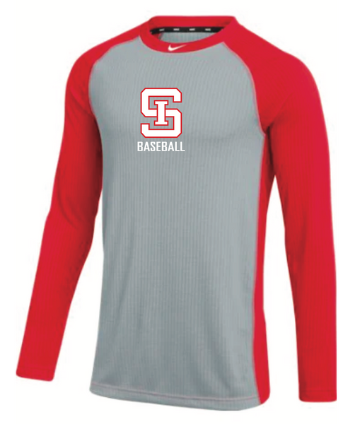 *OPTIONAL* Baseball L/S Undershirt (Red/Grey)