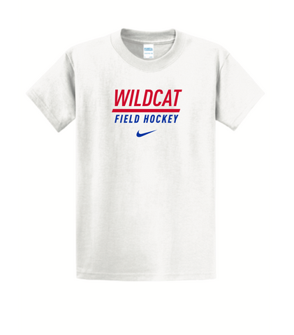 *REQUIRED* Wildcat Field Hockey S/S Cotton Tee (White)