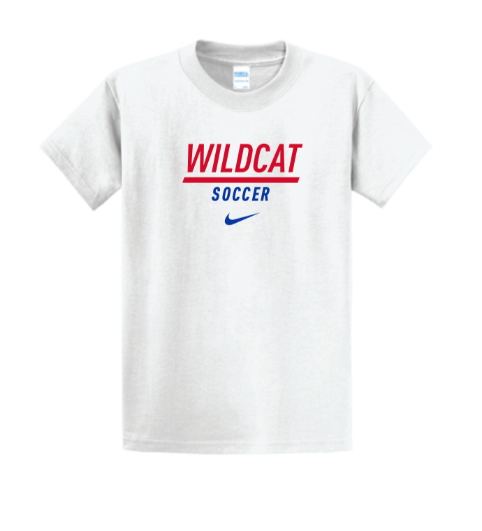 *REQUIRED* Wildcat Soccer S/S Cotton Tee (White) - Men's Cut